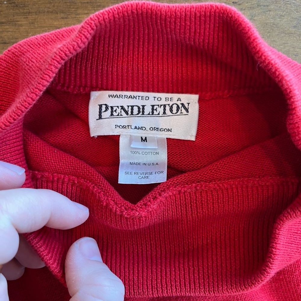 Pendleton Vintage Red Turtleneck Sweater